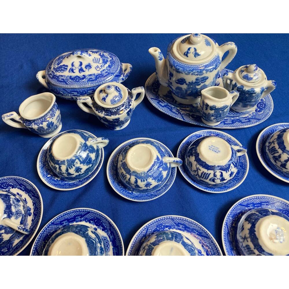 VTG Japanese Mini Tea Mixed Lot Sets Over 30 Pieces Some Marked Occupied Japan - Picture 9 of 16